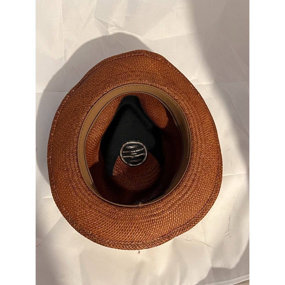 Goorin Bros Brown Straw Fedora with Black Band - Picture 4 of 7
